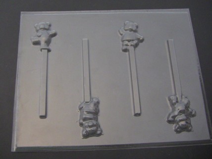 663 Baby Teddy Bear Chocolate Candy Lollipop Mold